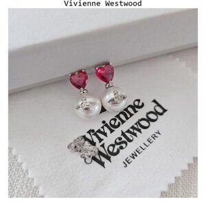 Vivienne Westwood small pearl heart silver pearl bracelet